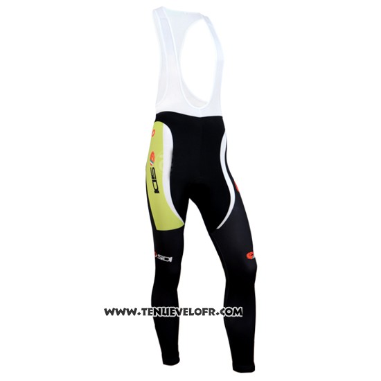2014 Maillot Ciclismo Castelli SIDI Noir et Vert Manches Longues et Cuissard